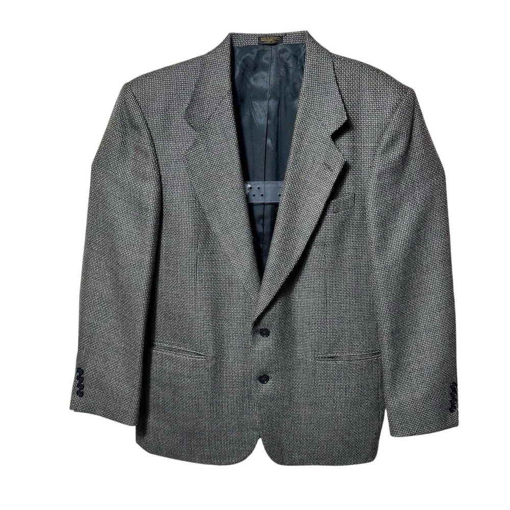 Oscar de la Renta 44R Men's Tweed Blazer Suit Jacket 100% Wool Sport Coat VTG
